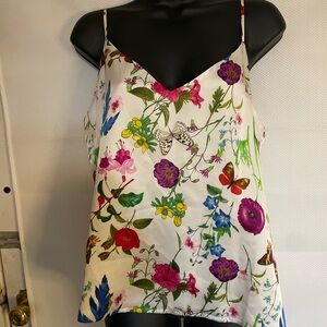 L'AGENCE Floral Print Camisole with Multicolor Design